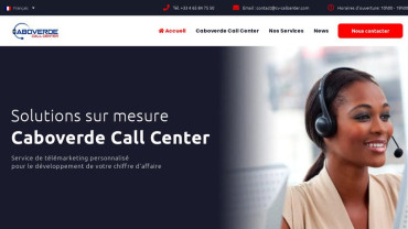 Page d'accueil du site : Cabo Verde Call Center