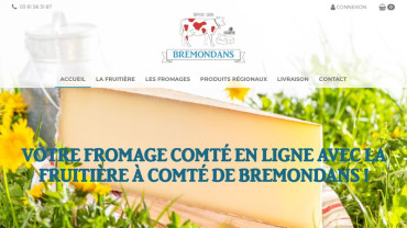 Page d'accueil du site : Fruitière à fromage de comté de Bremondans