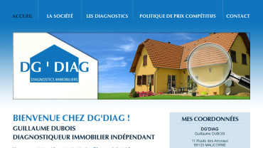 Page d'accueil du site : DG’Diag