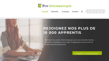 Page d'accueil du site : FunInformatique