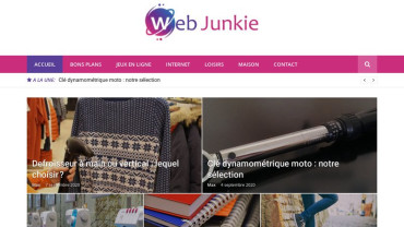 Page d'accueil du site : Webjunkie