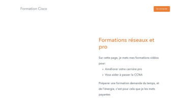Page d'accueil du site : Formationcisco
