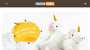 Page d'accueil du site : Chausson Rigolo
