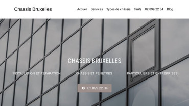 Page d'accueil du site : Châssis Bruxelles
