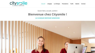 Page d'accueil du site : CitySmile