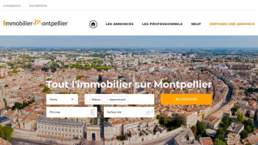Page d'accueil du site : Immobilier Montpellier