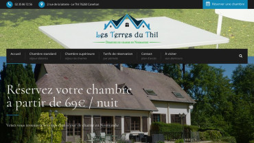 Page d'accueil du site : Domaine Des Terres Du Thil