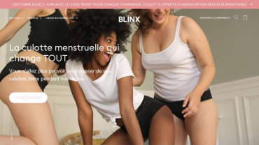 Page d'accueil du site : Blinx Underwear