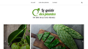 Page d'accueil du site : Guides des Plantes 