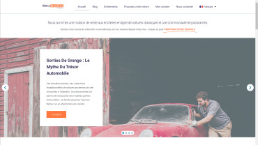 Page d'accueil du site : Rétro Enchères