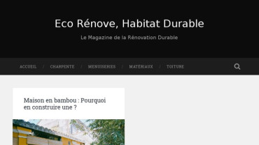 Page d'accueil du site : Eco Rénove