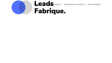 Page d'accueil du site : Leads Fabrique