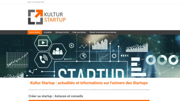 Page d'accueil du site : Kultur Startup