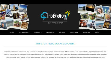 Page d'accueil du site : Trip & Fun