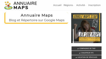 Page d'accueil du site : Annuaire Maps