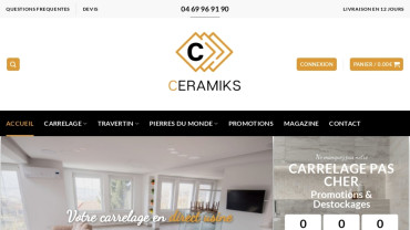 Page d'accueil du site : CERAMIKS 