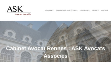 Page d'accueil du site : ASK Avocats Associés