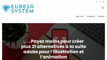 Page d'accueil du site : Euresa System