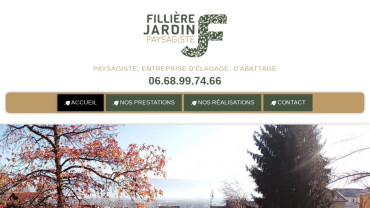 Page d'accueil du site : Fillière Jardin