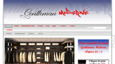 Page d'accueil du site : Gentleman Moderne