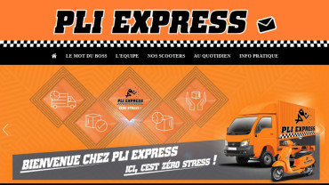 Page d'accueil du site : Pli express