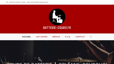 Page d'accueil du site : Batterie-cours