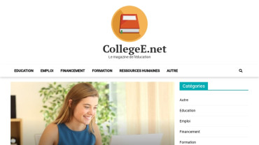 Page d'accueil du site : CollegeE