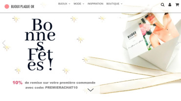 Page d'accueil du site : Bijoux plaqués or