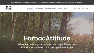Page d'accueil du site : Hamac Attitude