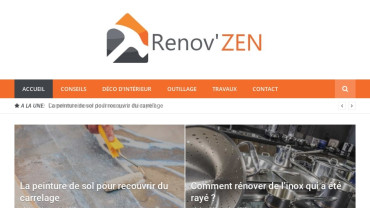 Page d'accueil du site : Renovzen