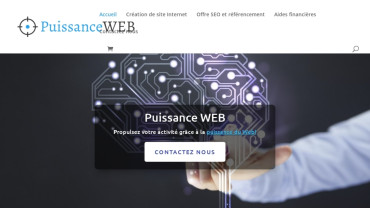 Page d'accueil du site : Puissance Web