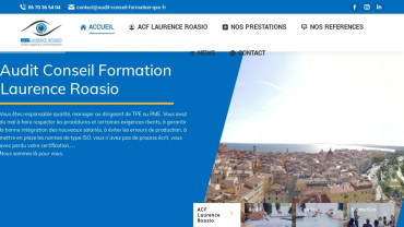 Page d'accueil du site : Audit Conseil Formation