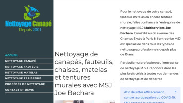 Page d'accueil du site : Multiservices Joe Bechara