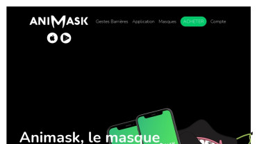 Page d'accueil du site : Animask