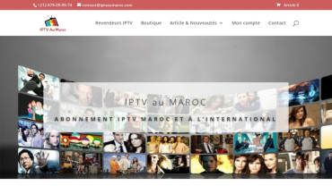 Page d'accueil du site : IPTV au Maroc