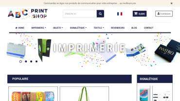 Page d'accueil du site : Abcprint.shop