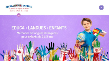 Page d'accueil du site : Educa-Langues-Enfants