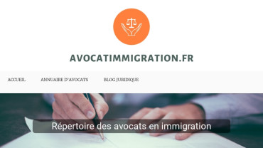 Page d'accueil du site : Avocat immigration