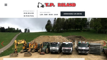 Page d'accueil du site : Travaux publics Roland