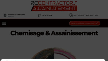 Page d'accueil du site : Rénovcanalisation