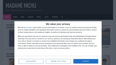Page d'accueil du site : Madame Michu