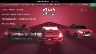Page d'accueil du site : Black auto