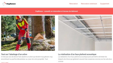 Page d'accueil du site : hop-renov.fr