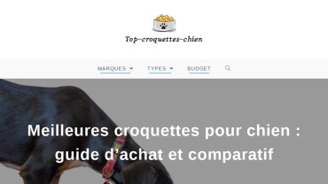 Page d'accueil du site : Top-croquettes-chien
