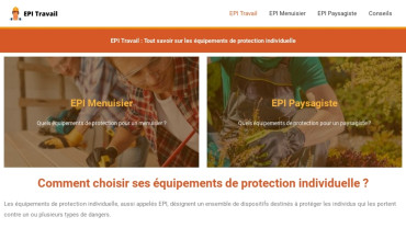 Page d'accueil du site : epi-travail.fr