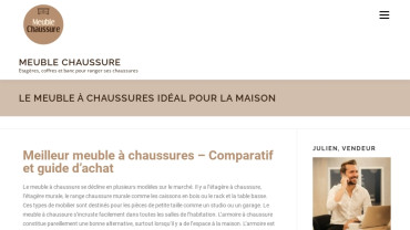 Page d'accueil du site : Meuble Chaussure