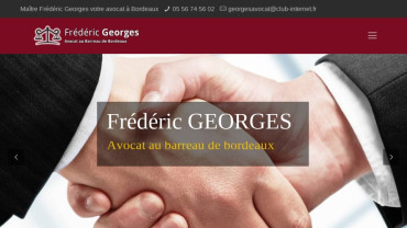 Page d'accueil du site : Georges Avocat Bordeaux