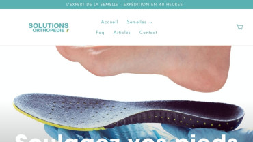 Page d'accueil du site : Solutions Orthopedie