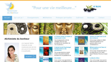 Page d'accueil du site : Alchimiste du Bonheur