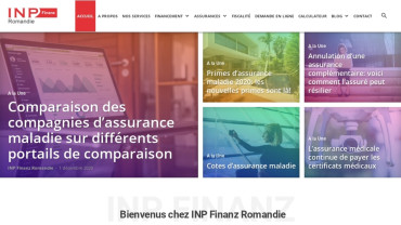 Page d'accueil du site : INP Finanz